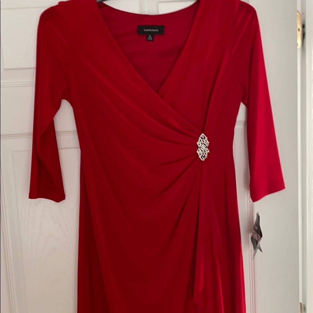 Red, sexy dress.